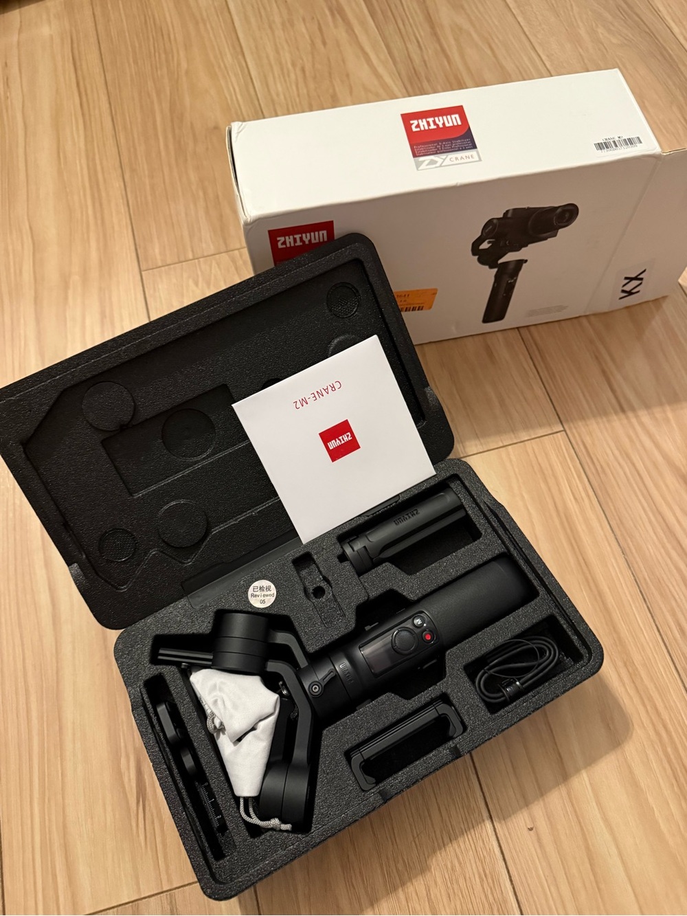 Never Used Zhiyun Crane-M2 Compact 3-Axis Gimbal Stabilizer - Black